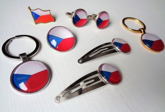 Czech Republic National Flag: Jewellery Set