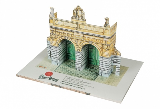 Pilsen Sightseeing: Paper model of the Pilsner Urquell Jubilee Gate