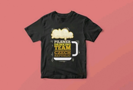 Pilsner Drinking Team Czech Republic: Unisex T-Shirt - SCHWARZ