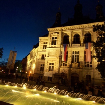 Ночная Пльзень в Чешской Республике: Пльзень