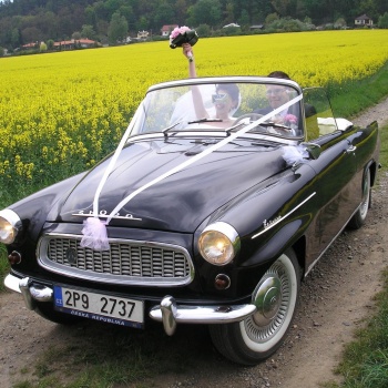 Classic Car Ride and Driving in the Czech Republic: Pilsen City- SKODA FELICIA black