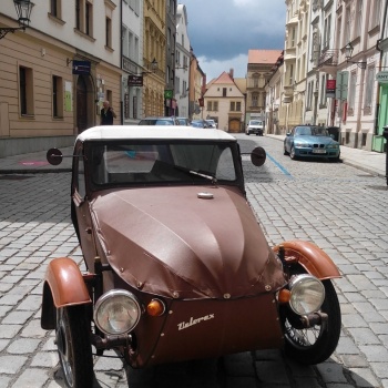 Jízda a řízení veteránu v České republice: Plzeň město - VELOREX 350