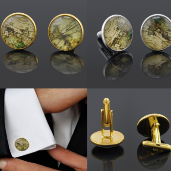 World Antique Map: Unisex Cufflinks