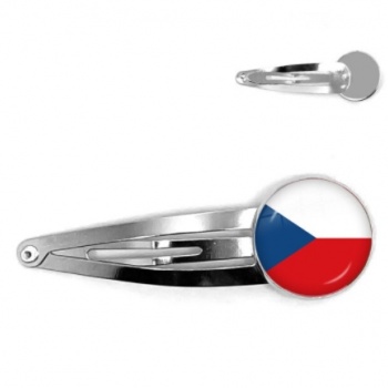 Czech Republic National Flag: Cabochon Hair Pin