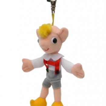 Czech Toy: Puppet Hurvinek with snap hook
