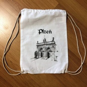 Pilsen Sightseeing: ECO Drawstring Bagpack - PILSNER URQUELL