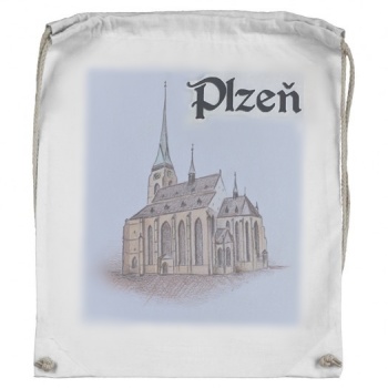 Pilsen Sightseeing: ECO Drawstring Bagpack - ST. BARTHOLOMEW´S CATHEDRAL