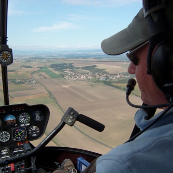 Hubschrauberflug in der Tschechischen Republik: Böhmen