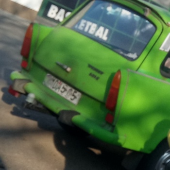 Classic Car Ride and Driving in the Czech Republic: Pilsen City - TRABANT 601 Combi green