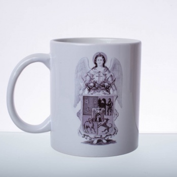 Pilsen Sightseeing: Ceramic Mug - black and white coat of arms on the back side