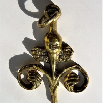 Pilsen Sightseeing: Long Unisex Necklace Angel for good luck - GOLDED