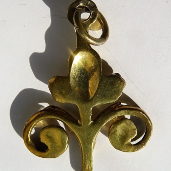 Pilsen Sightseeing: Long Unisex Necklace Angel for good luck - GOLDED