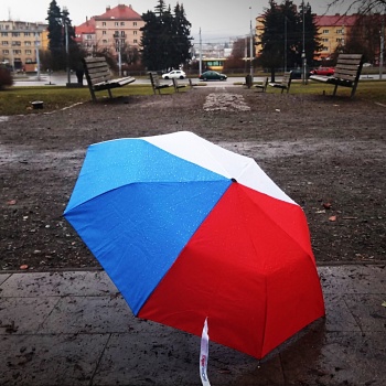Tschechische Republik Nationalflagge: Unisex Automatik Taschenschirm