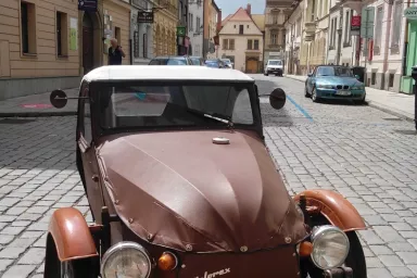 Jízda a řízení veteránu v České republice: Plzeň město - VELOREX 350