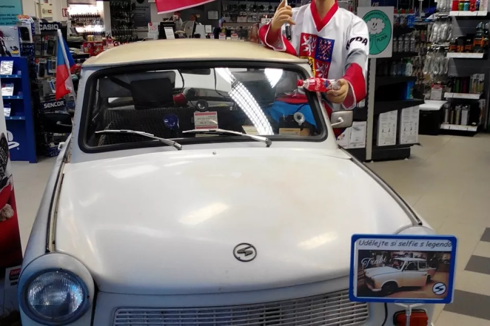 Classic Car Tour and Driving in the Czech Republic: Pilsen Region - TRABANT 601 Combi grey