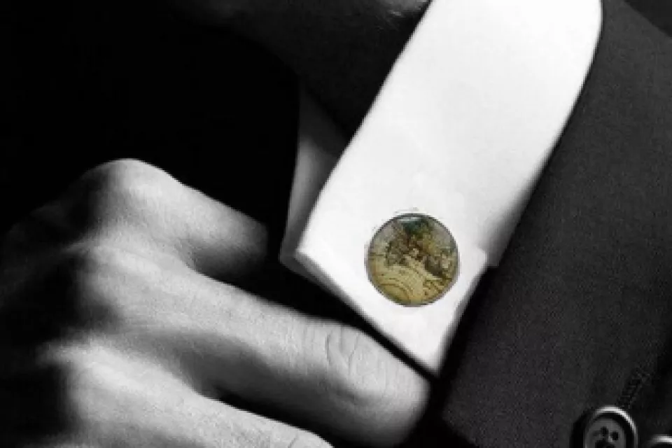 Antike Weltkarte: Unisex Manschettenknöpfe - SILBER