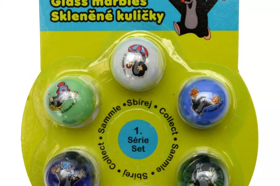 Czech Toy: Little Mole Glass Marbles
