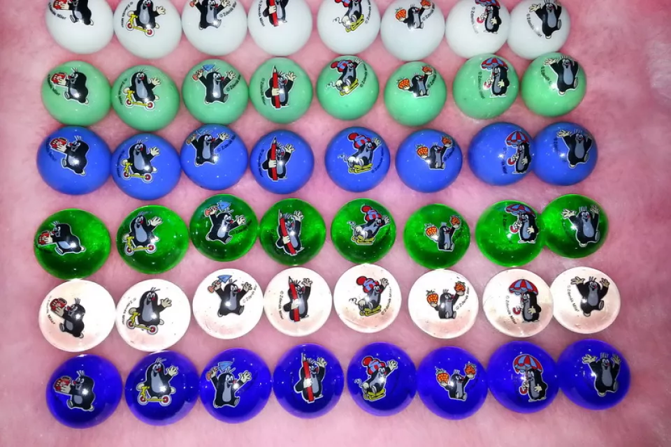 Czech Toy: Little Mole Glass Marbles