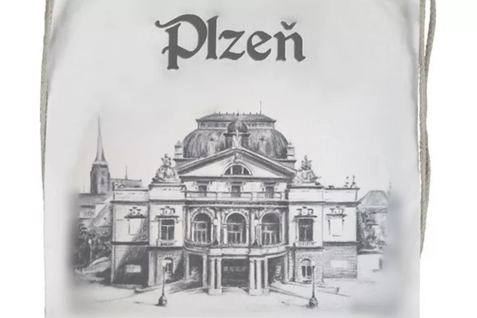 Pilsen Sightseeing: ECO Drawstring Bagpack - GREAT THEATRE