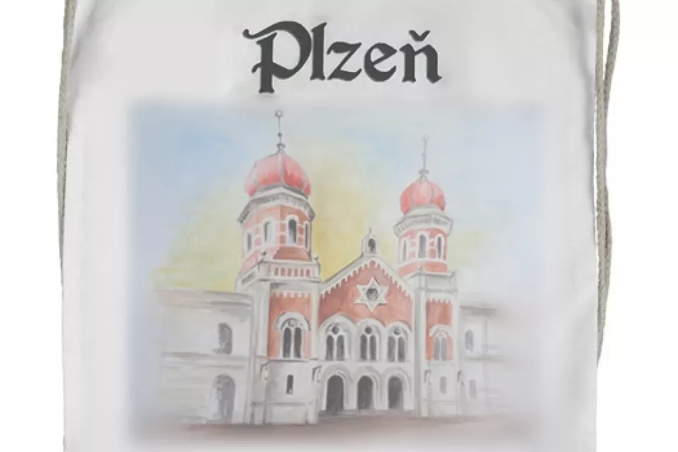 Pilsen Sightseeing: ECO Drawstring Bagpack - THE GREAT SYNAGOGUE