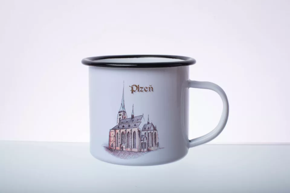 Pilsen Sehenswürdigkeiten: Email Becher - ST.-BARTHOLOMÄUS-KATHEDRALE