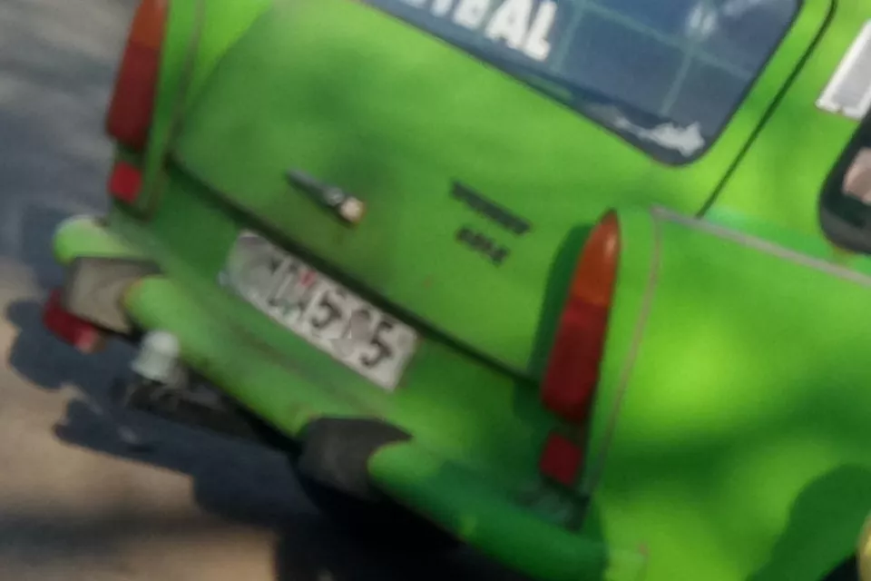 Classic Car Ride and Driving in the Czech Republic: Pilsen City - TRABANT 601 Combi green