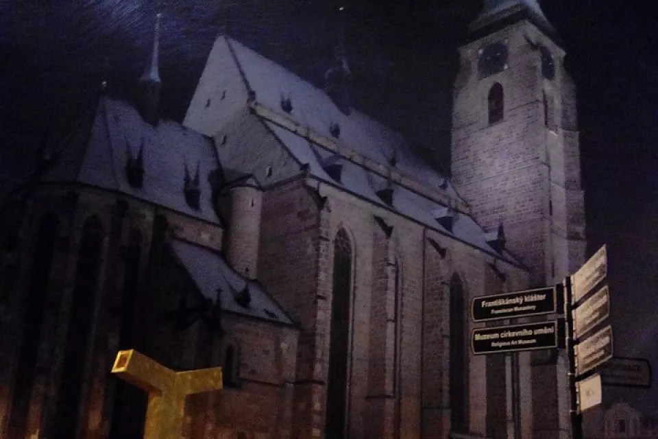 Ночная Пльзень в Чешской Республике: Пльзень