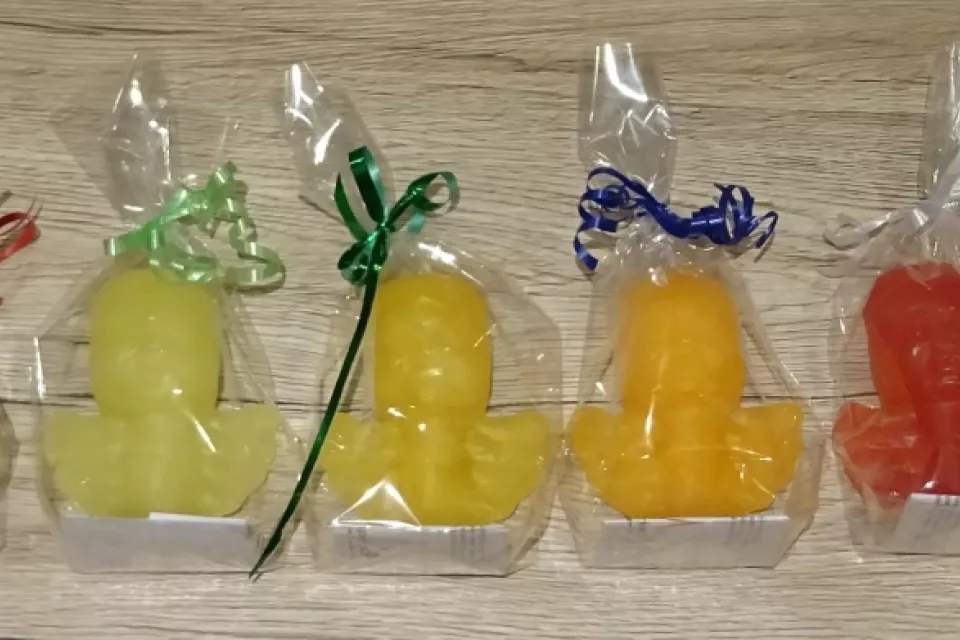 Pilsen Sightseeing: Candle Angel for good luck - COLOURED