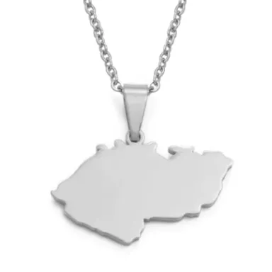 Tschechische Republik Landkarte: Unisex Anhängsel - SILBER
